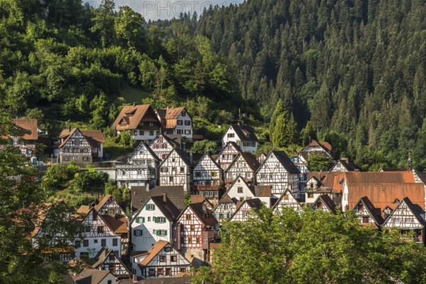View of the village of Schiltach in the Kinzigtal Valley, Black Forest, Baden-Württemberg, Germany