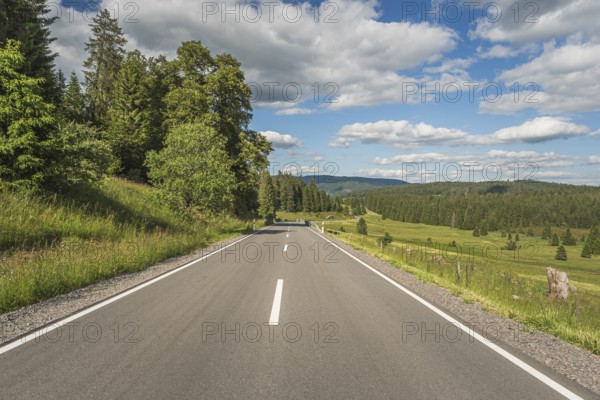 Country road near Bernau in the Black Forest, Baden-Württemberg, Germany