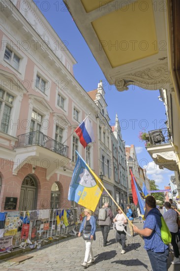 Ukrainian protest, Russian Embassy, Pikk tn 19, Old Town, Tallinn, Estonia