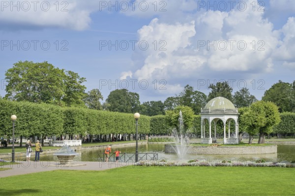 Fountain, Swan Lake, Kadriorg Park, Tallinn, Estonia