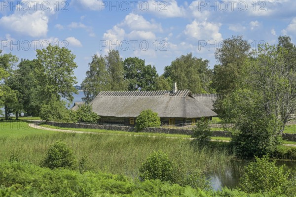 Farmhouse, thatched roof, Estonian Open Air Museum, Rocco al Mare, Tallinn, Estonia