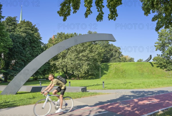 The Broken Line Monument, memorial in memory of the Estonia disaster, Tallinn, Estonia