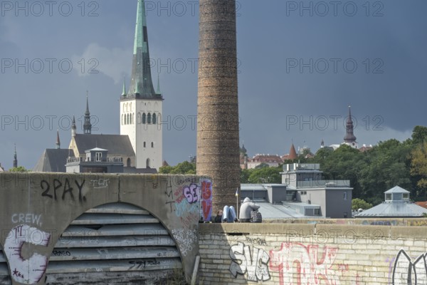 Tallinna Linnahall, former hall, sports complex from the Soviet era, ruins, Tallinn, Estonia