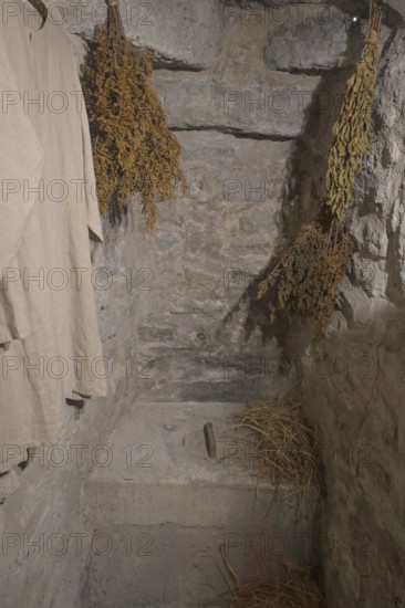 Toilet, outhouse, exhibition, Kiek in de Kök Museum and Bastion, Old Town, Tallinn, Estonia