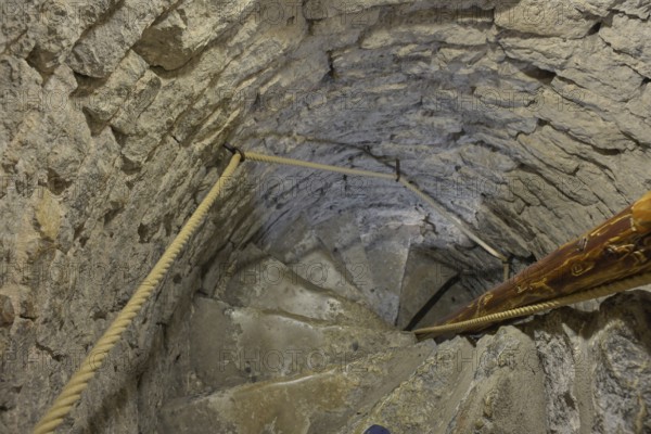 Spiral staircase in the church tower, St. Olaf's Church, Old Town, Tallinn, Estonia