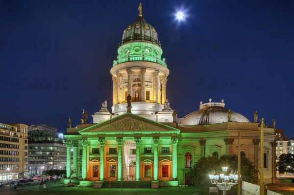 German Cathedral Gendarmenmarkt Berlin illuminates Festival of Lights Berlin Germany