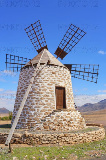 Traditional windmill, Fuerteventura, Canary Islands, Spain