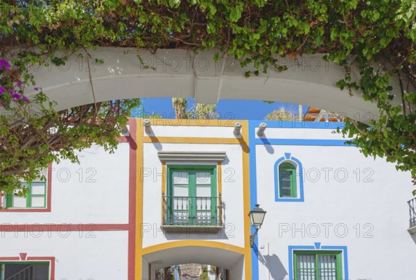 Colourful houses, Puerto de Mogan, Gran Canaria, Canary Islands, Spain