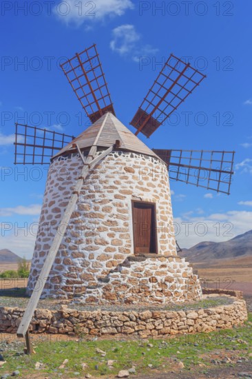 Traditional windmill, Fuerteventura, Canary Islands, Spain
