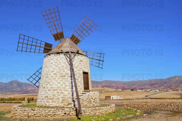 Traditional windmill, Fuerteventura, Canary Islands, Spain