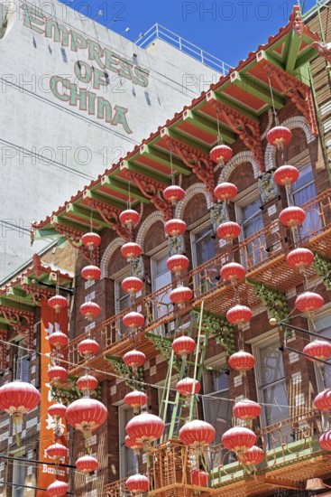 Chinese lanterns, Chinatown, San Francisco, California, USA