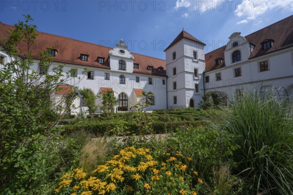 Former Old Fortress, originally built in 1267, rebuilt several times, today district office, Amberg, Upper Palatinate, Bavaria, Germany