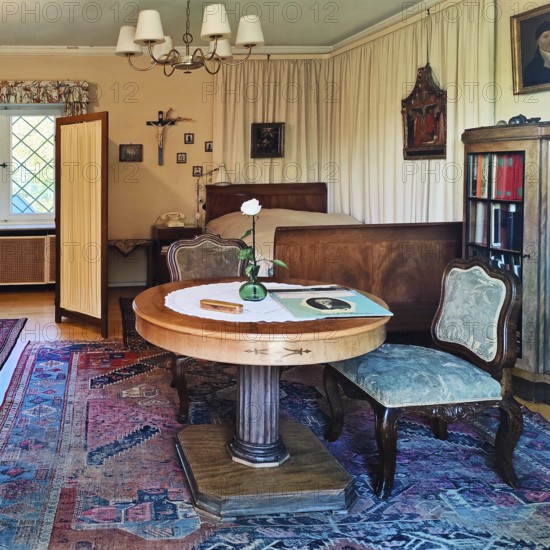 Konrad Adenauer's home, death room, Stiftung Bundeskanzler-Adenauer-Haus, Rhöndorf, Bad Honnef, North Rhine-Westphalia, Germany