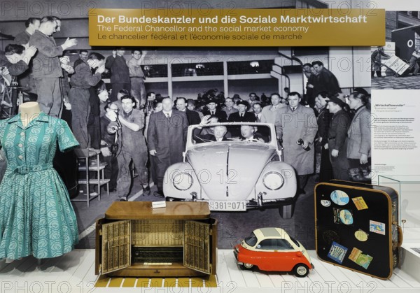 Exhibition on the life of Konrad Adenauer at the Federal Chancellor Adenauer House Foundation, Rhöndorf, Bad Honnef, North Rhine-Westphalia, Germany