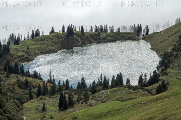 Seealpsee, Allgäu Alps, Nebelhorn, Oberstdorf, Oberallgäu, Allgäu, Bavaria, Germany
