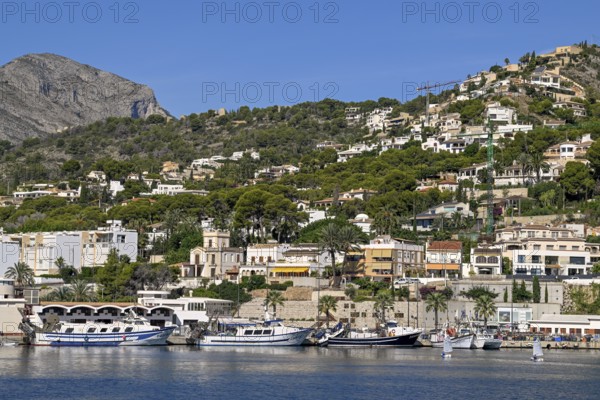 View of the port of Jávea or Xàbia, Alicante Province, Comunidad Valenciana, Spain