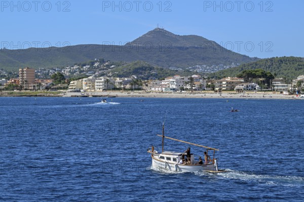 Excursion boat near Jávea or Xàbia, Alicante Province, Comunidad Valenciana, Spain