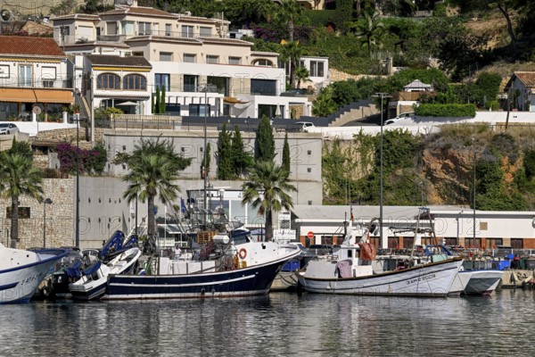 View of the port of Jávea or Xàbia, Alicante Province, Comunidad Valenciana, Spain