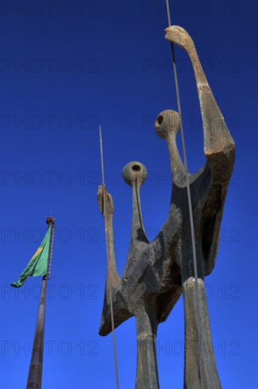 Escultura Os Candangos, Bruno Giorgi, Brasilia, DF, Brazil