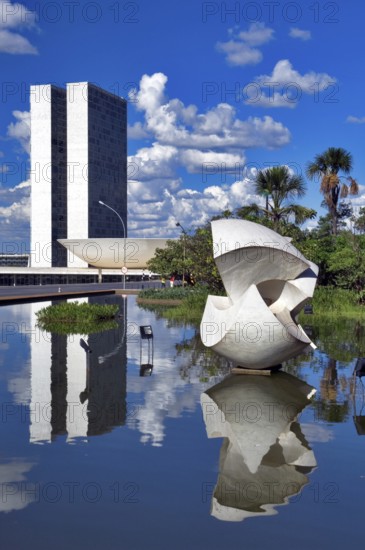Palácio do Itamarati e Congresso Nacional, Brasilia, DF, Brazil