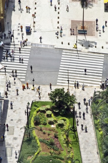 Pedestrians' strip, Square Antônio Prado, Collapse Líbero Badaró, São Paulo, Brazil
