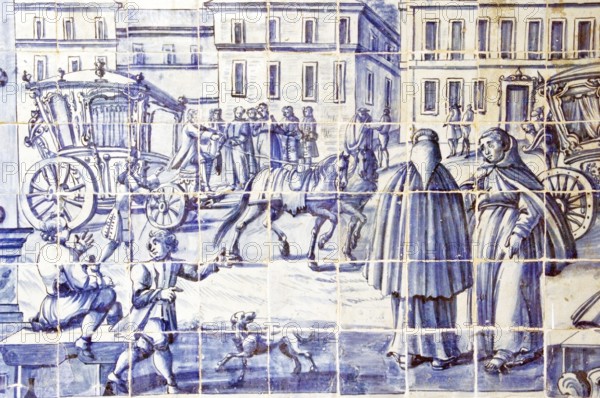 Glazed tiles, Ordem Terceira de São Francisco Church, Pelourinho, Salvador, Bahia, Brazil