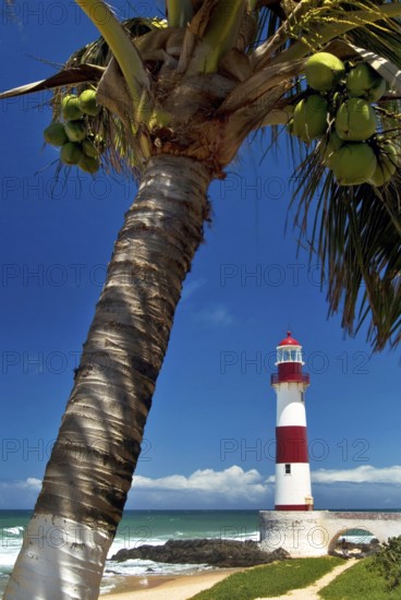 Itapuã Lighthouse, Itapuã Beach, Salvador, Bahia, Brazil