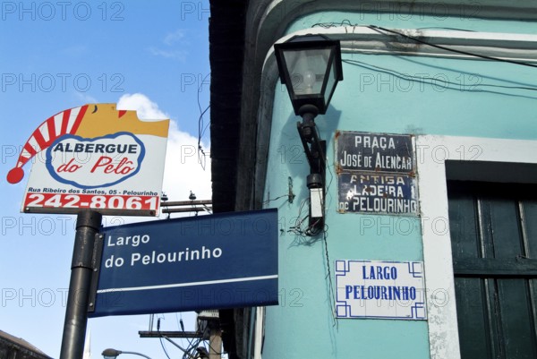 Plate, Houses, Largo do Pelourinho, Salvador, Bahia, Brazil