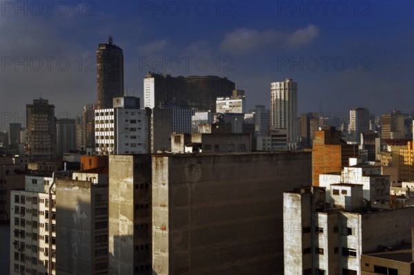 Aerial View São Paulo, Copan Building, Terraço Itália Building, São Paulo, Brazil