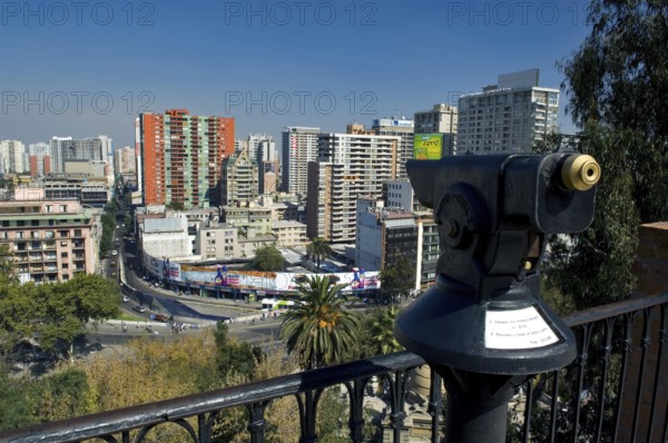 View of the city, Cerro Santa Lúcia, Santiago, Chile