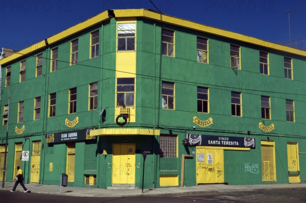 Coloured houses, Chacabuco, Valparaiso, Chile