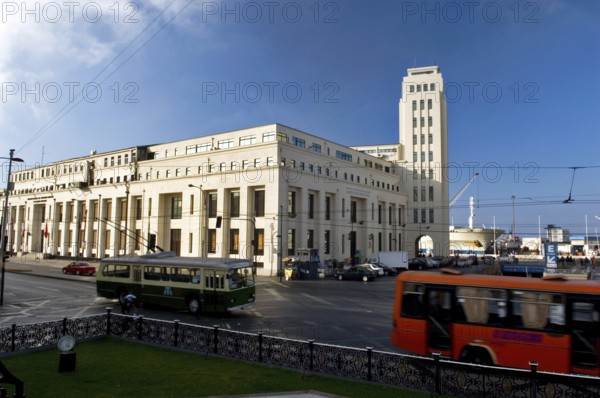 Port, Plaza Sotomayor, Valparaiso, Chile