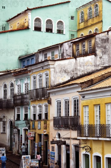 Houses, Pelourinho, Salvador, Bahia, Brazil