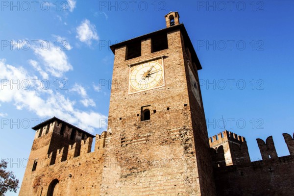 Tower of Castelvecchio (Old castle). Verona, Province of Verona, Italy. 10.12.2012