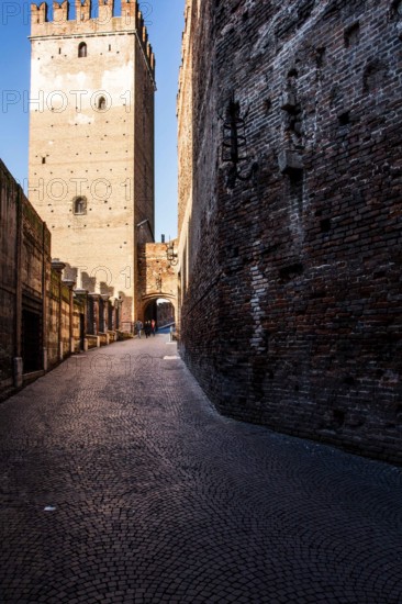 Interior of Castelvecchio (Old castle). Verona, Province of Verona, Italy. 10.12.2013