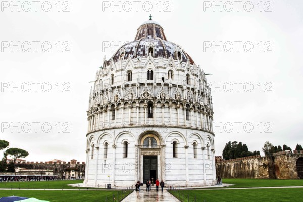 Baptistery at Piazza dei Miracoli, or Piazza del Duomo (Cathedral Square). Pisa, Province of Pisa, Italy. 17.12.2012