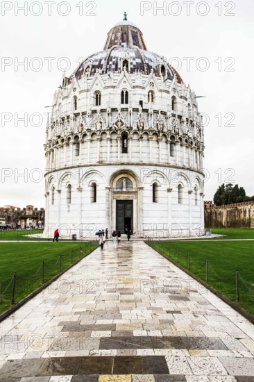 Baptistery at Piazza dei Miracoli, or Piazza del Duomo (Cathedral Square). Pisa, Province of Pisa, Italy. 17.12.2012