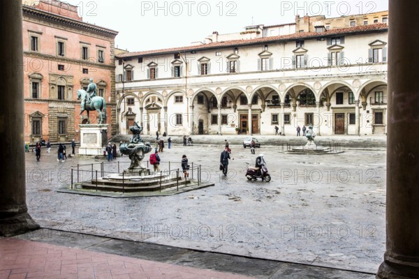 Piazza della Santissima Annunziata. Florence, Province of Florence, Italy. 18.12.2012