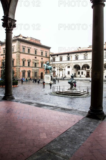 Piazza della Santissima Annunziata. Florence, Province of Florence, Italy. 18.12.2012