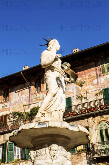 Fountain at Piazza delle Erbe. Verona, Province of Verona, Italy. 10.12.2012