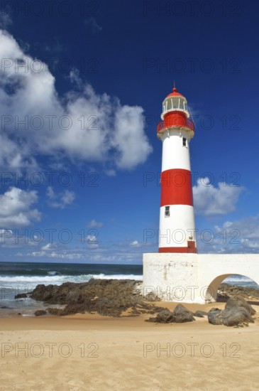 Itapuã Lighthouse, Itapuã Beach, Salvador, Bahia, Brazil