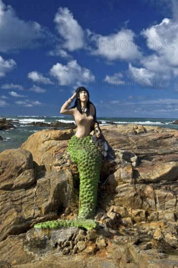 Mermaid, Itapuã Beach, Salvador, Bahia, Brazil