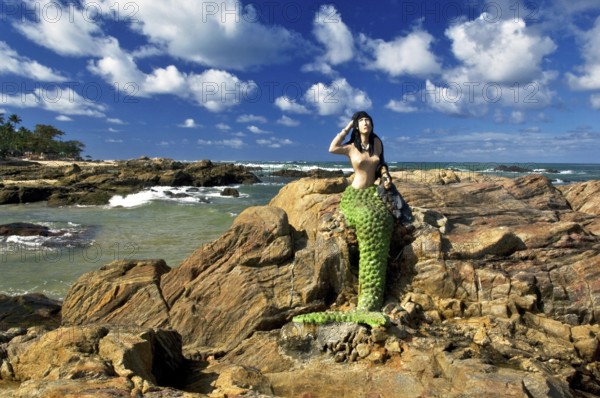Mermaid, Itapuã Beach, Salvador, Bahia, Brazil