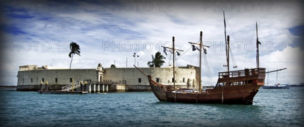 São Marcelo and Nossa Senhora do Pópulo Fort, Salvador, Bahia, Brazil