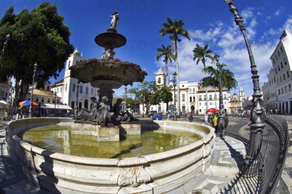 Terreiro de Jesus, Fountain, Pelourinho, Salvador, Bahia, Brazil