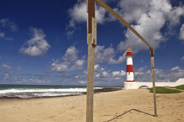 Fort of Barra Lighthouse, Farol da Barra Beach, Salvador, Bahia, Brazil