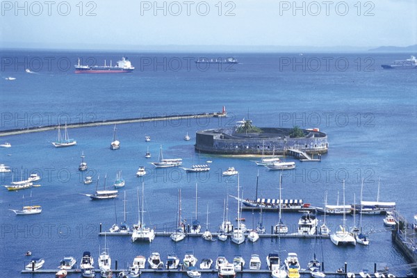 Boats, São Marcelo Fort, Salvador, Bahia, Brazil
