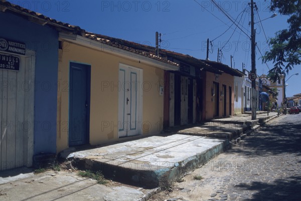 Houses, Doors, Street, D'Ajuda Village, Bahia, Brazil