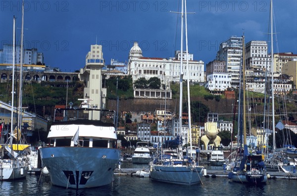 Pier and Town, Salvador, Bahia, Brazil