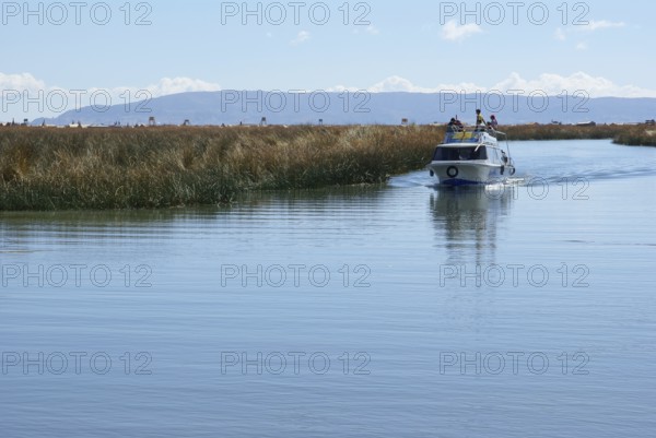 Landscape, Boat, Titicaca Lake, Lima, Peru